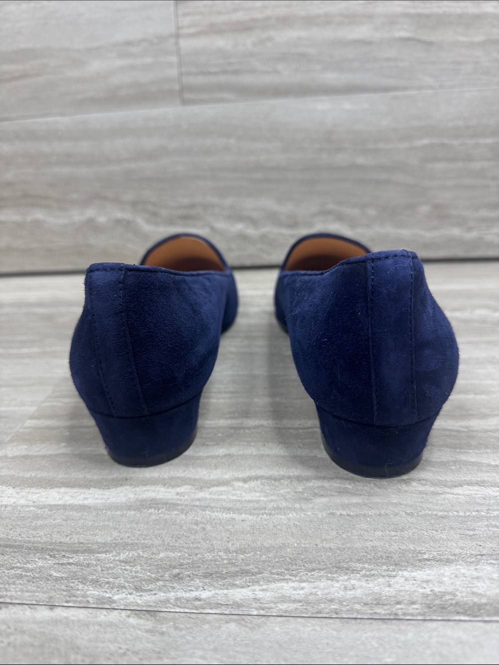 Sesto Meucci Navy Suede Slip-On Loafers Womens Size 8.5 - Picture 4 of 10